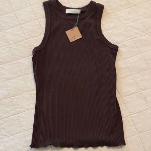 River Sky Tencel Organic Cotton Ballerina Tank in French Roast